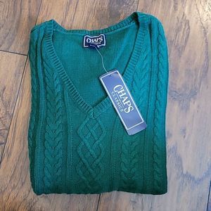 NWT CHAPS Sweater Classic V Neck
